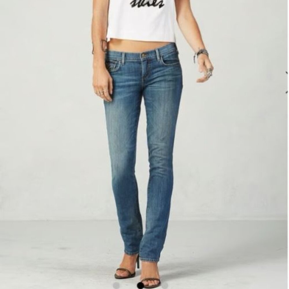 True Religion Cora Mid Rise Straight Jeans Size 25